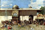 Alberto Pasini Famous Paintings - A Market Scene